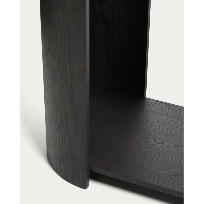 Konsolentisch Nemore mit 2 Schubladen aus Eichenfurnier und Keramikplatte mit Emperador-Marmor-Effekt, FSC Mix Credit 120 x 90 cm von Kave Home – Bild 10