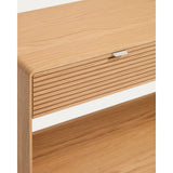 Konsolentisch Norlen mit 2 Schubladen und Regalboden in Eichenfurnier mit naturfarbenem Finish FSC Mix Credit 120 x 81 cm von Kave Home – Bild 6