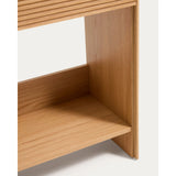 Konsolentisch Norlen mit 2 Schubladen und Regalboden in Eichenfurnier mit naturfarbenem Finish FSC Mix Credit 120 x 81 cm von Kave Home – Bild 9