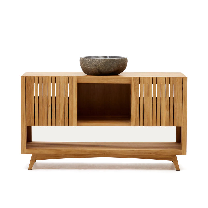 Kuveni aus massivem Teakholz mit natürlichem Finish 140 x 50 cm von Kave Home – Produktbild 2