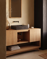 Kuveni aus massivem Teakholz mit natürlichem Finish 140 x 50 cm von Kave Home – Produktbild 8