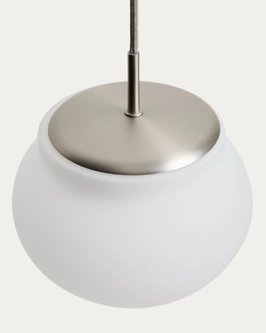 LED-Deckenleuchte Leruna aus satiniertem Glas und Metall mit verzinktem Finish, Ø 20 cm von Kave Home – Bild 4