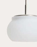 LED-Deckenleuchte Leruna aus satiniertem Glas und Metall mit verzinktem Finish, Ø 20 cm von Kave Home – Bild 5