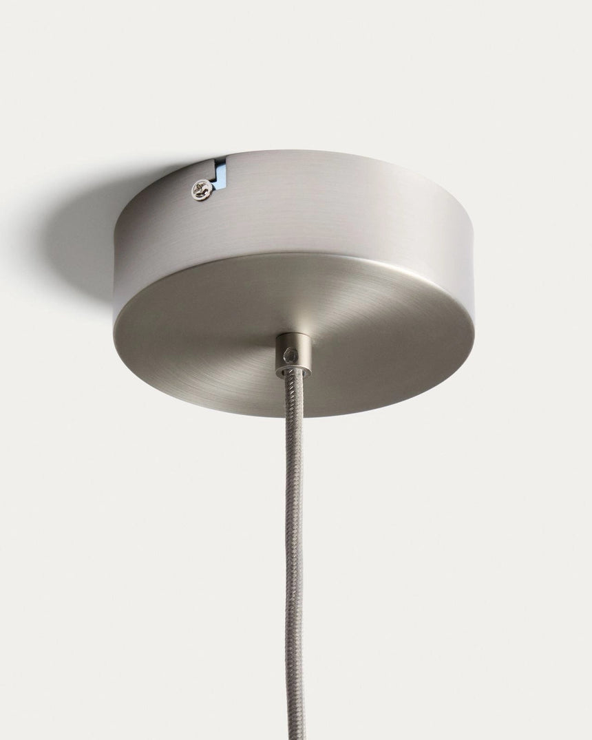 LED-Deckenleuchte Leruna aus satiniertem Glas und Metall mit verzinktem Finish, Ø 20 cm von Kave Home – Bild 6