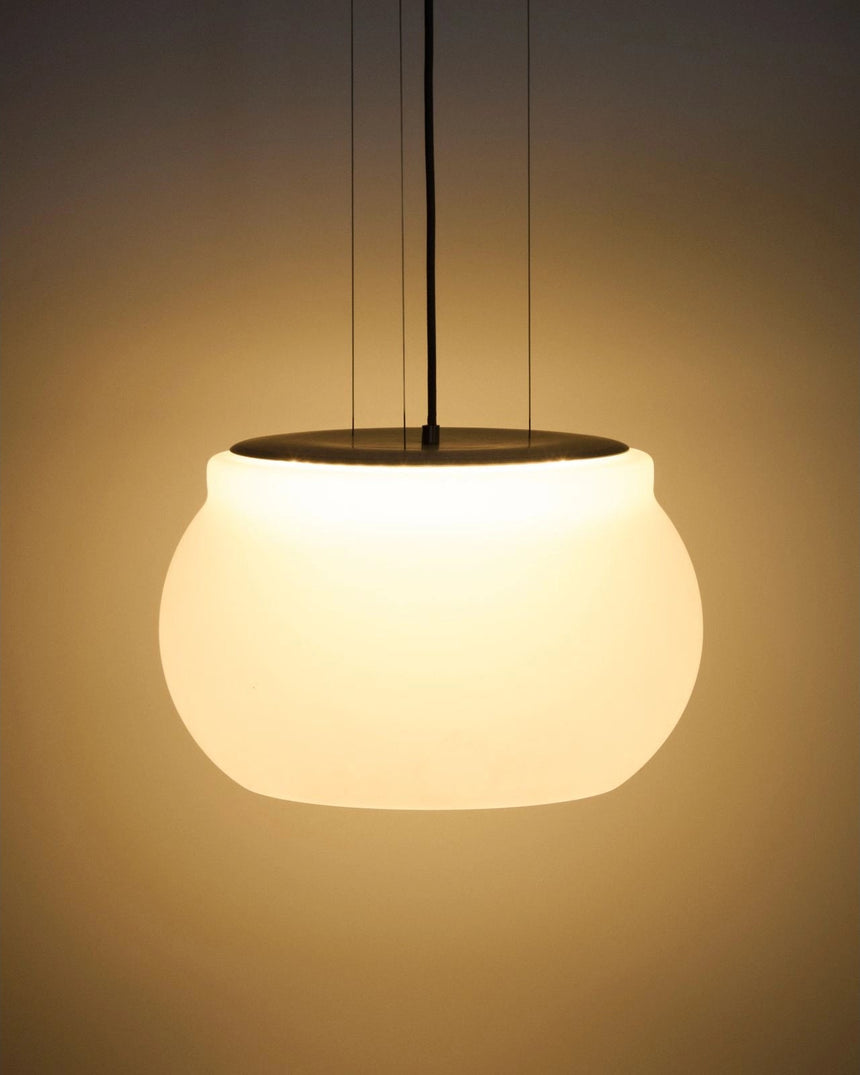 LED-Deckenleuchte Leruna aus satiniertem Glas und Metall mit verzinktem Finish, Ø 40 cm von Kave Home – Bild 2