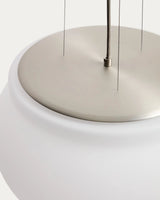 LED-Deckenleuchte Leruna aus satiniertem Glas und Metall mit verzinktem Finish, Ø 40 cm von Kave Home – Bild 4