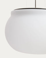 LED-Deckenleuchte Leruna aus satiniertem Glas und Metall mit verzinktem Finish, Ø 40 cm von Kave Home – Bild 5