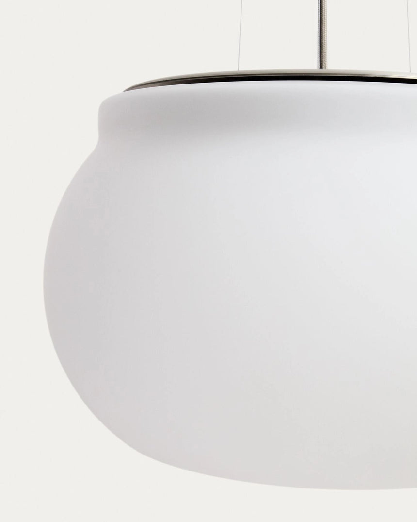 LED-Deckenleuchte Leruna aus satiniertem Glas und Metall mit verzinktem Finish, Ø 40 cm von Kave Home – Bild 5
