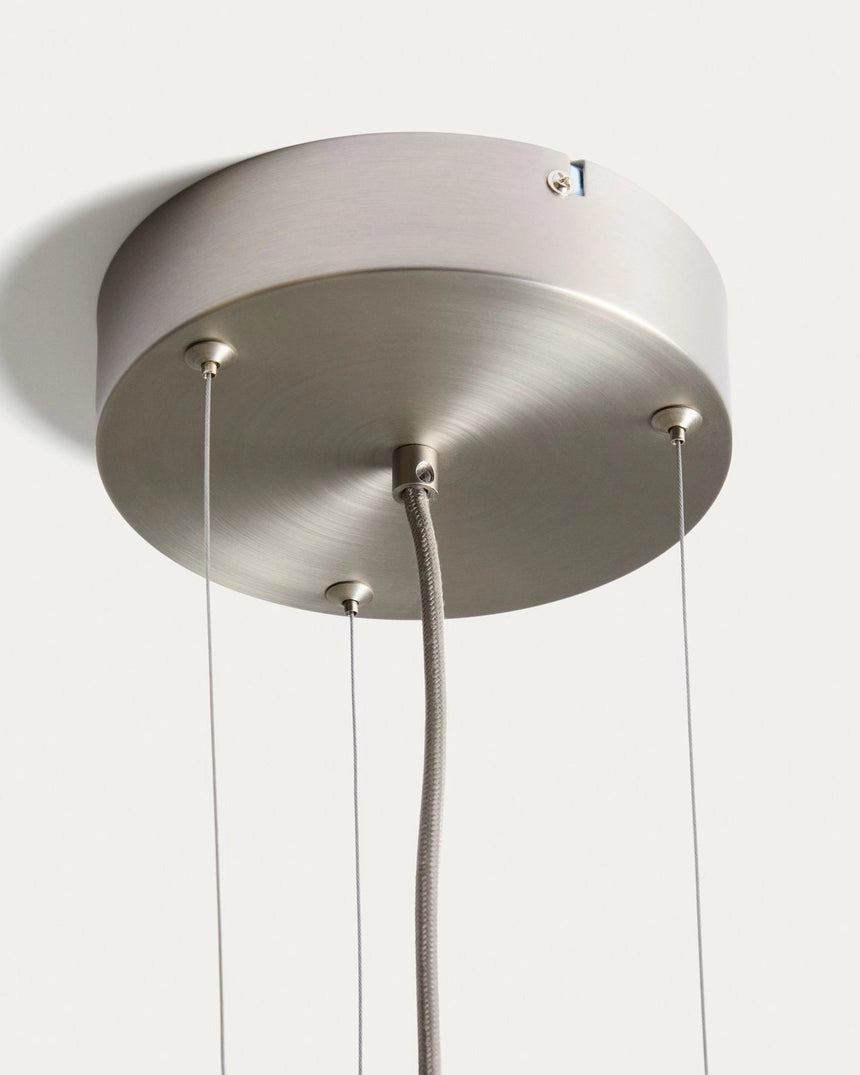 LED-Deckenleuchte Leruna aus satiniertem Glas und Metall mit verzinktem Finish, Ø 40 cm von Kave Home – Bild 6