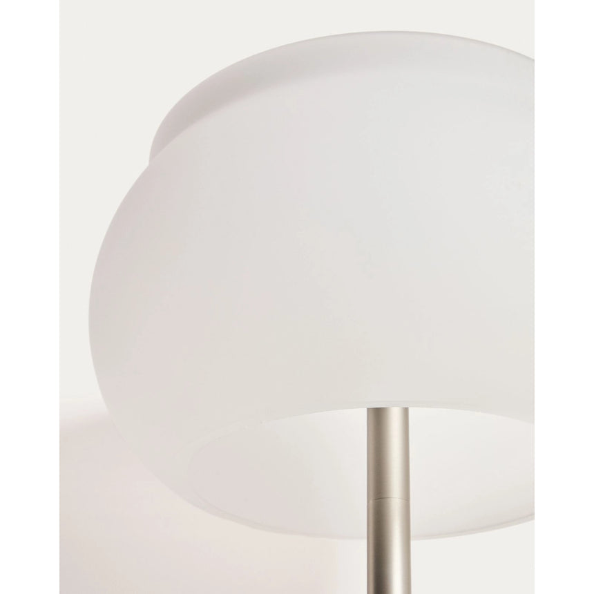 LED-Stehlampe Leruna aus satiniertem Glas und Metall mit verzinktem Finish von Kave Home – Bild 11