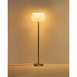 LED-Stehlampe Leruna aus satiniertem Glas und Metall mit verzinktem Finish von Kave Home – Bild 5