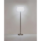 LED-Stehlampe Leruna aus satiniertem Glas und Metall mit verzinktem Finish von Kave Home – Bild 9