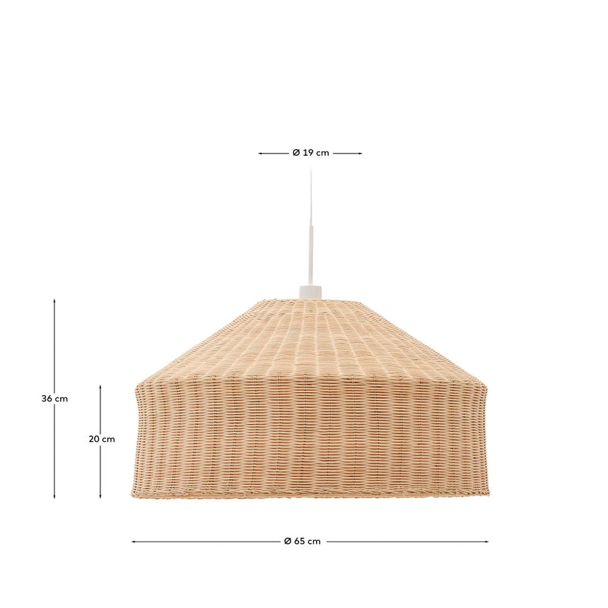 Lampenschirm Ennia aus Rattan mit hellem Finish Ø 65 cm von Kave Home – Bild 4
