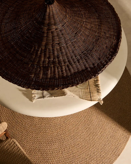 Lampenschirm für Deckenleuchte Bladia aus Rattan mit Finish in Braun Ø 70 cm oder 90 cm von Kave Home – Bild 2