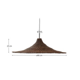 Lampenschirm für Deckenleuchte Bladia aus Rattan mit Finish in Braun Ø 90 cm von Kave Home – Bild 4