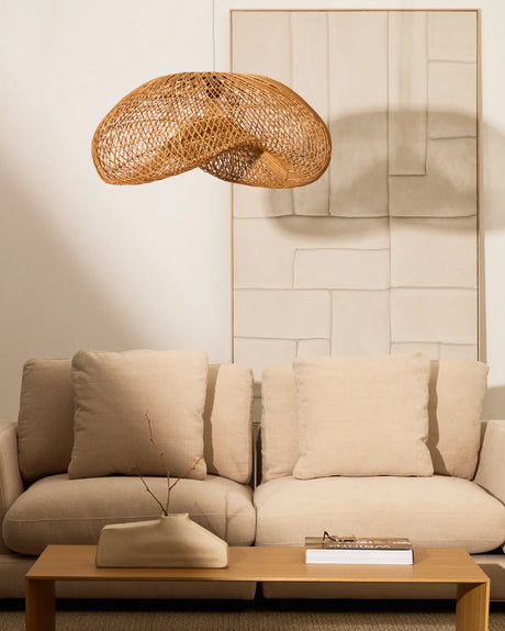 Lampenschirm für Deckenleuchte Isora aus Rattan mit Finish in natürlichem Farbton 80 x 35 cm von Kave Home – Bild 2