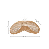 Lampenschirm für Deckenleuchte Isora aus Rattan mit Finish in natürlichem Farbton 80 x 35 cm von Kave Home – Bild 4