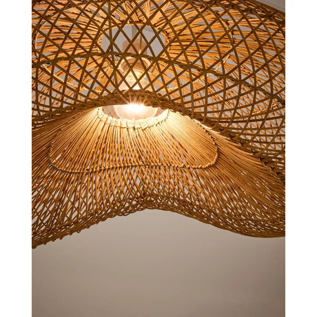 Lampenschirm für Deckenleuchte Isora aus Rattan mit Finish in natürlichem Farbton 80 x 35 cm von Kave Home – Bild 5