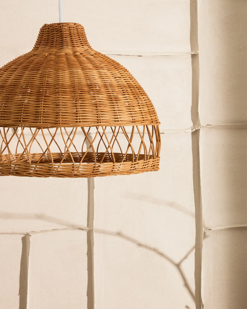 Lampenschirm für Deckenleuchte Loura aus Rattan mit Finish in natürlichem Farbton Ø 40 cm von Kave Home – Bild 3