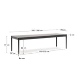 Lenon Ausziehtisch aus Eichenfurnier 200(280)x90 cm FSC Mix Credit von Kave Home – Bild 3