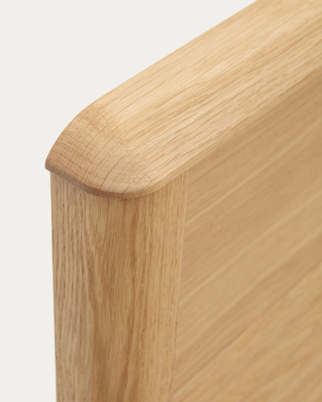 Lenon Bett aus Eichenholz und Eichenfurnier für Matratze von 90 x 200 cm FSC MIX Credit von Kave Home – Produktbild 1