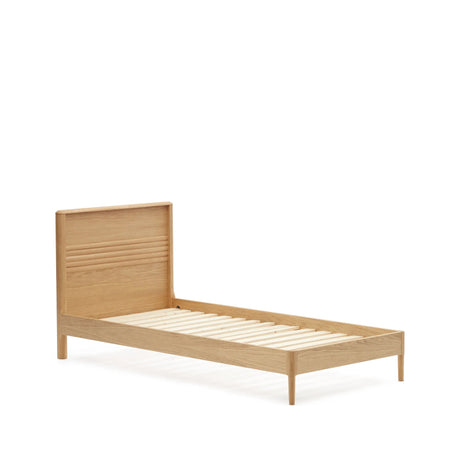 Lenon Bett aus Eichenholz und Eichenfurnier für Matratze von 90 x 200 cm FSC MIX Credit von Kave Home – Produktbild 5