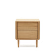 Lenon Nachttisch 2 Schubladen aus Holz und Eichenfurnier 50 x 55 cm FSC MIX Credit von Kave Home – Produktbild 8