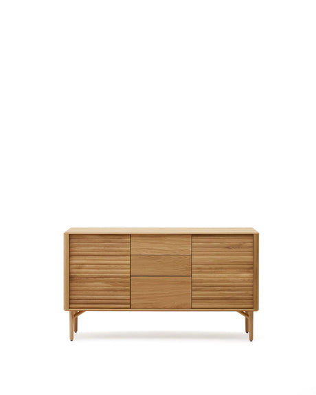 Lenon Sideboard 2 Türen 3 Schubladen Eichenholz und -furnier 155 x 86 cm FSC MIX Credit von Kave Home – Produktbild 8