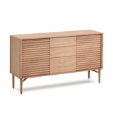 Lenon Sideboard 2 Türen 3 Schubladen Eichenholz und -furnier 155 x 86 cm FSC MIX Credit von Kave Home – Produktbild 9