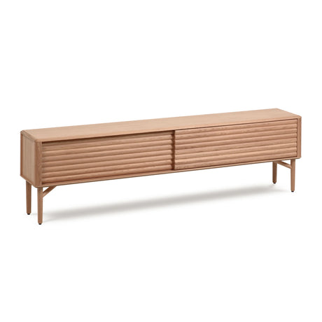 Lenon TV-Schrank 2 Türen aus massiver Eiche und Furnier 200 x 57 cm FSC MIX Credit von Kave Home – Produktbild 11