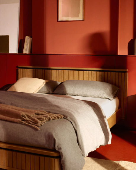 Licia Bett aus massivem Mangoholz und schwarz lackiertem Metall für Matratze von 160 x 200 cm von Kave Home – Produktbild 9