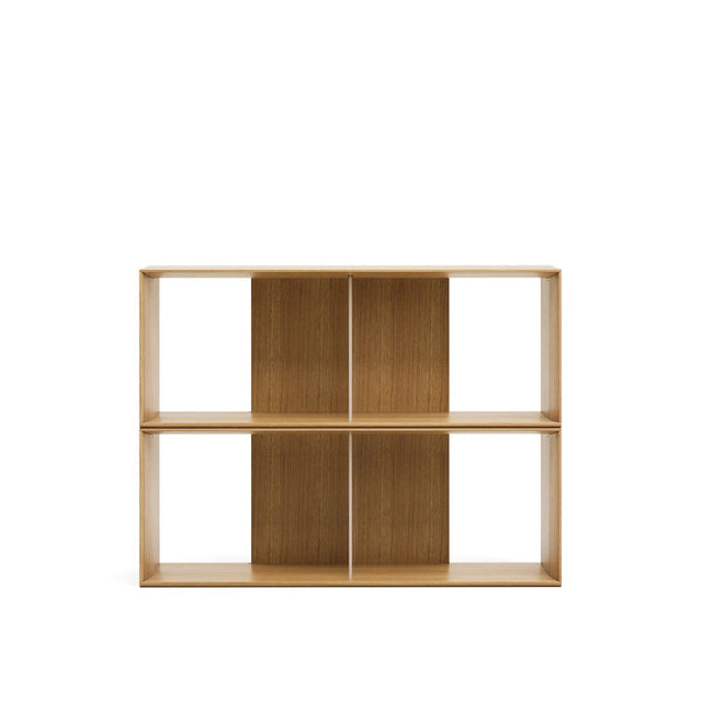 Litto Set aus 2 modularen Regalen aus Eichenfurnier oder Nussholzfurnier 101 x 76 cm von Kave Home – Bild 1