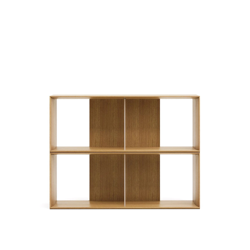 Litto Set aus 2 modularen Regalen aus Eichenfurnier oder Nussholzfurnier 101 x 76 cm von Kave Home – Bild 1
