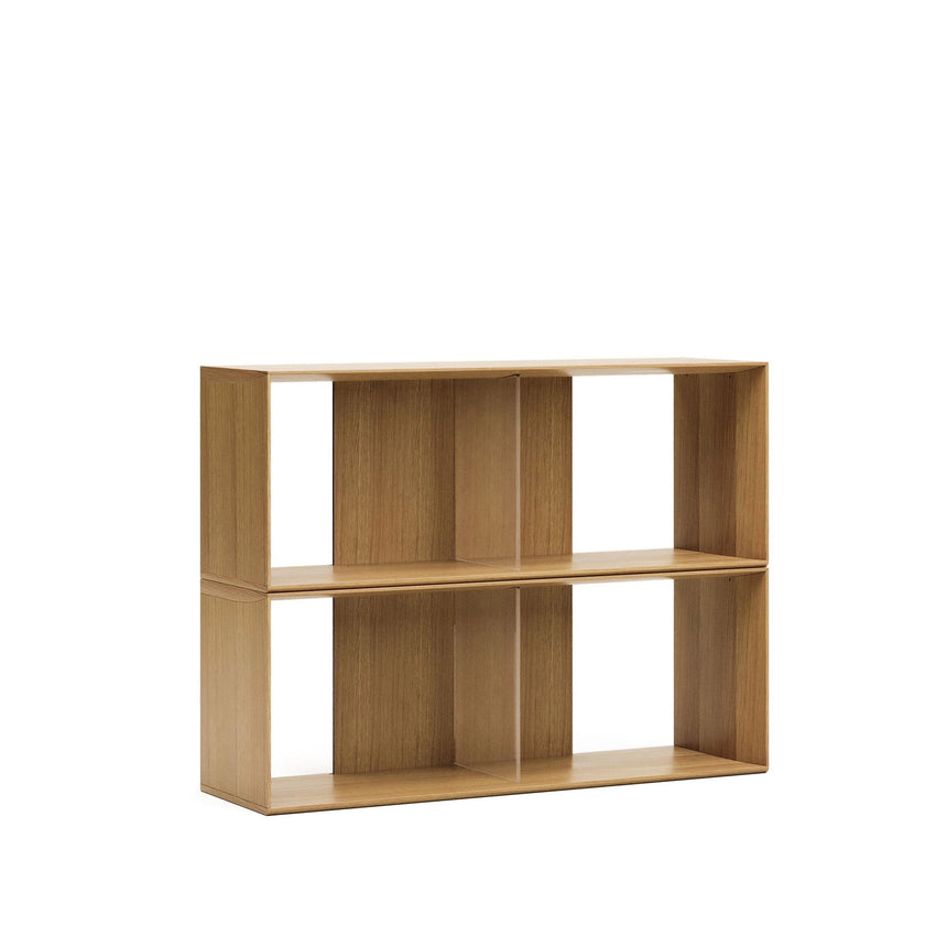 Litto Set aus 2 modularen Regalen aus Eichenfurnier oder Nussholzfurnier 101 x 76 cm von Kave Home – Bild 7