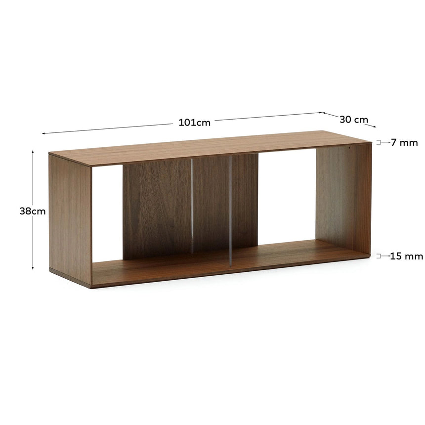 Litto Set aus 2 modularen Regalen aus Nussholzfurnier 101 x 76 cm von Kave Home – Bild 4