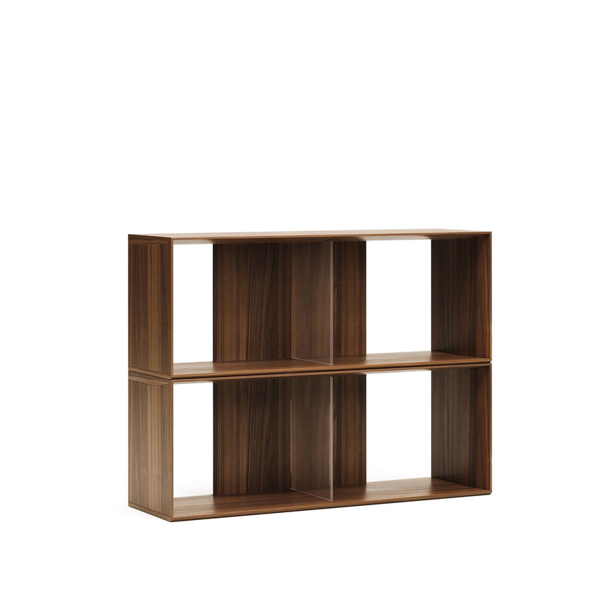 Litto Set aus 2 modularen Regalen aus Nussholzfurnier 101 x 76 cm von Kave Home – Bild 6