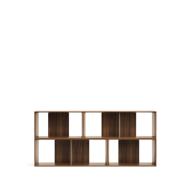 Litto Set aus 4 modularen Regalen aus Nussholzfurnier 168 x 76 cm von Kave Home – Bild 1