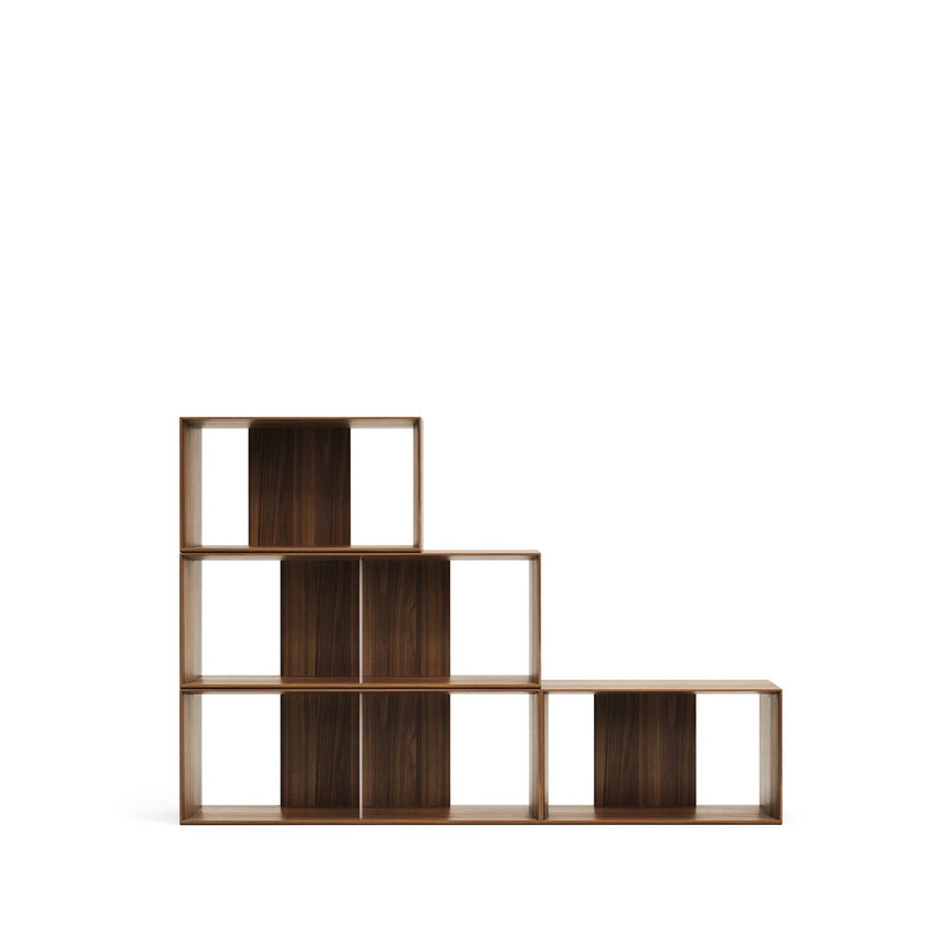 Litto Set aus 4 modularen Regalen aus Nussholzfurnier 168 x 76 cm von Kave Home – Bild 13