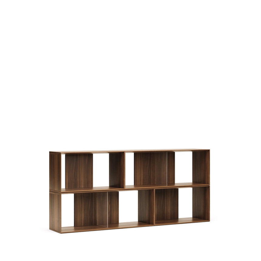 Litto Set aus 4 modularen Regalen aus Nussholzfurnier 168 x 76 cm von Kave Home – Bild 7