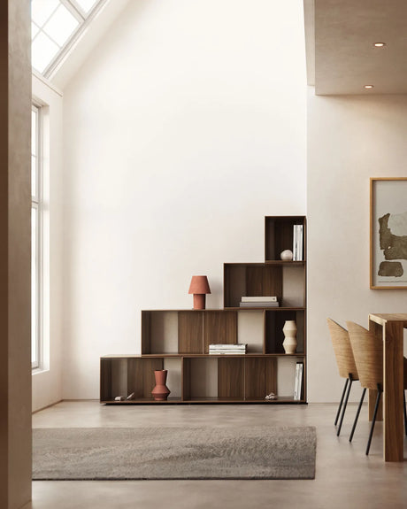 Litto Set aus 6 modularen Regalen aus Nussholzfurnier 101 x 152 cm von Kave Home – Bild 2