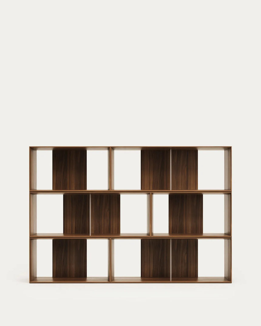 Litto Set aus 6 modularen Regalen aus Nussholzfurnier 168 x 114 cm von Kave Home – Bild 3