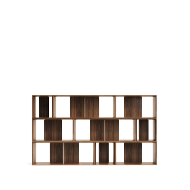 Litto Set aus 9 modularen Regalen aus Nussholzfurnier 202 x 114 cm von Kave Home – Bild 1