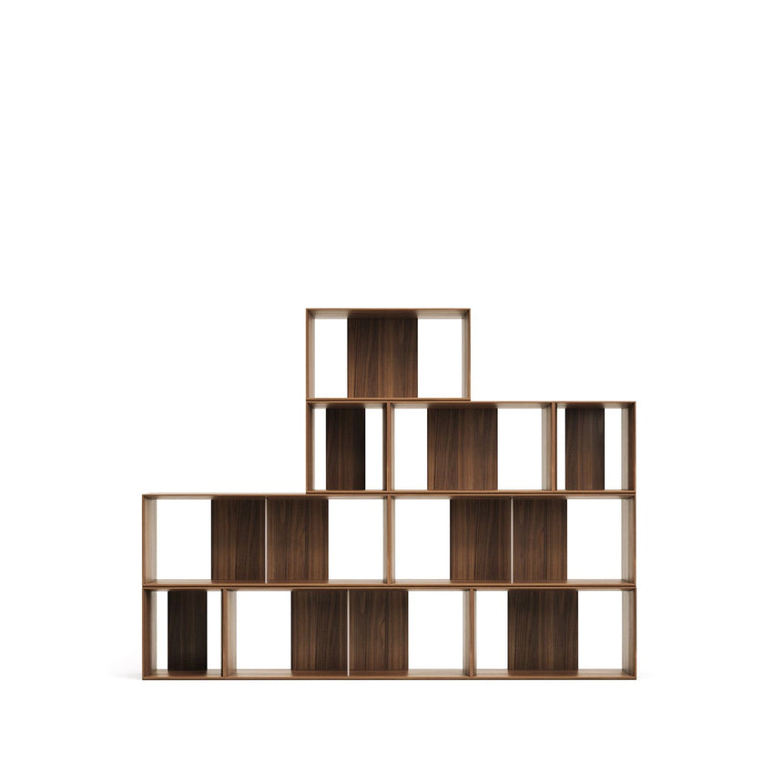 Litto Set aus 9 modularen Regalen aus Nussholzfurnier 202 x 114 cm von Kave Home – Bild 12