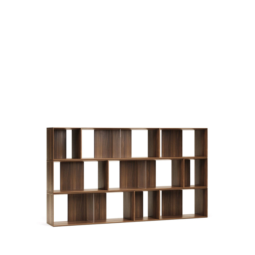 Litto Set aus 9 modularen Regalen aus Nussholzfurnier 202 x 114 cm von Kave Home – Bild 6