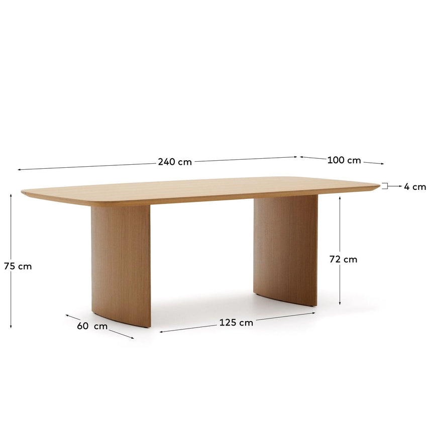 Litto Tisch aus Eichenfurnier 240 x 100 cm von Kave Home – Bild 3