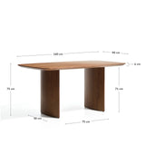 Litto Tisch aus Walnussfurnier oder Eichenfurnier 160 x 90 cm von Kave Home – Bild 2