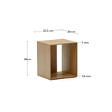 Litto kleines Regalmodul aus Eichenfurnier oder Nussholzfurnier 34 x 38 cm von Kave Home – Bild 4