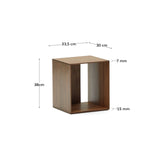 Litto kleines Regalmodul aus Nussholzfurnier 34 x 38 cm von Kave Home – Bild 3