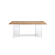 Lotty Tisch aus Eichenfurnier mit natürlichem Finish und Glasbeinen 160 x 90 cm von Kave Home – Bild 5