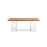 Lotty Tisch aus Eichenfurnier mit natürlichem Finish und Glasbeinen 160 x 90 cm von Kave Home – Bild 5